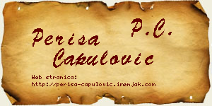 Periša Capulović vizit kartica